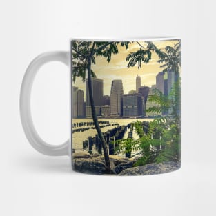 New York City Sunset Manhattan Skyline Brooklyn Mug